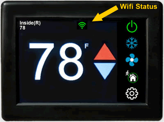 EasyTouch RV Thermostat Wi-Fi Status Confirmation
